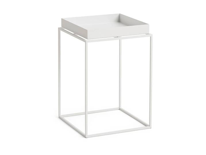 HAY Tray Table mittelhoher Beistelltisch Weiß, 30x30x44 cm