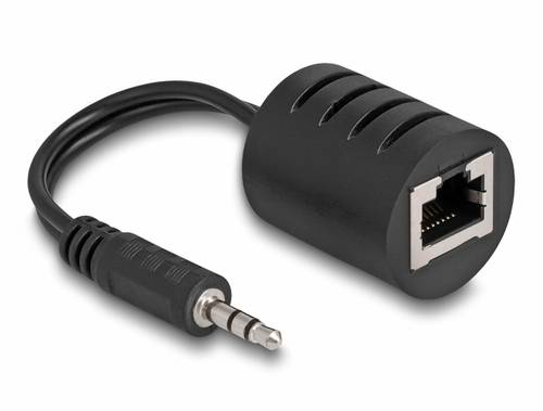 Delock 87858 RJ45 / Klinke Audio Anschlusskabel [1x RJ45-Buchse - 1x Klinkenstecker 3.5 mm] Schwarz