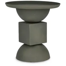 Beistelltisch Alka aus Metall, rundes Design, modern und pulverbeschichtet, grün, von Bizzotto