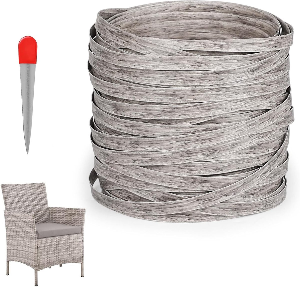 35 meter Rattan Reparatiemateriaal van PE Kunststof met een breedte van 13,5 mm