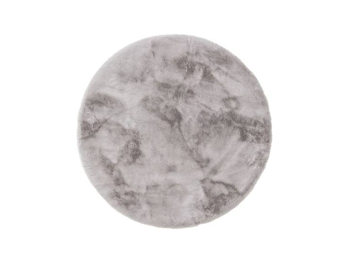 Tapis de fourrure gris D 120 rond