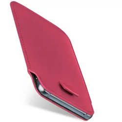 moex Pull Case LG G8s ThinQ Einsteckhülle Leder Optik