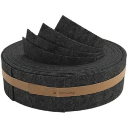 zaun|zu® Sichtschutzstreifen 4x zaunzu Design Vlies VIERTEL Anthrazit 2,55m