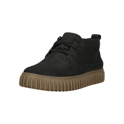 Stiefel CLARKS "Torhill Lace High", Damen, Gr. 41, schwarz, Leder, Schuhe Stiefel, mit profilierter Laufsohle