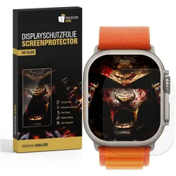 3x Displayschutzfolie für Apple Watch Ultra 49mm PREMIUM Displayschutz Schutzfolie 3D KLAR Folie