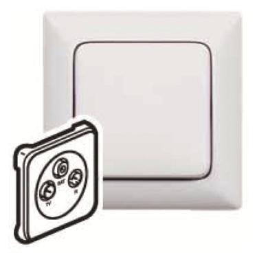 Legrand Creo Koax-Abdeckung 776773 3Loch ultraweiss TV-R-SAT (776773)