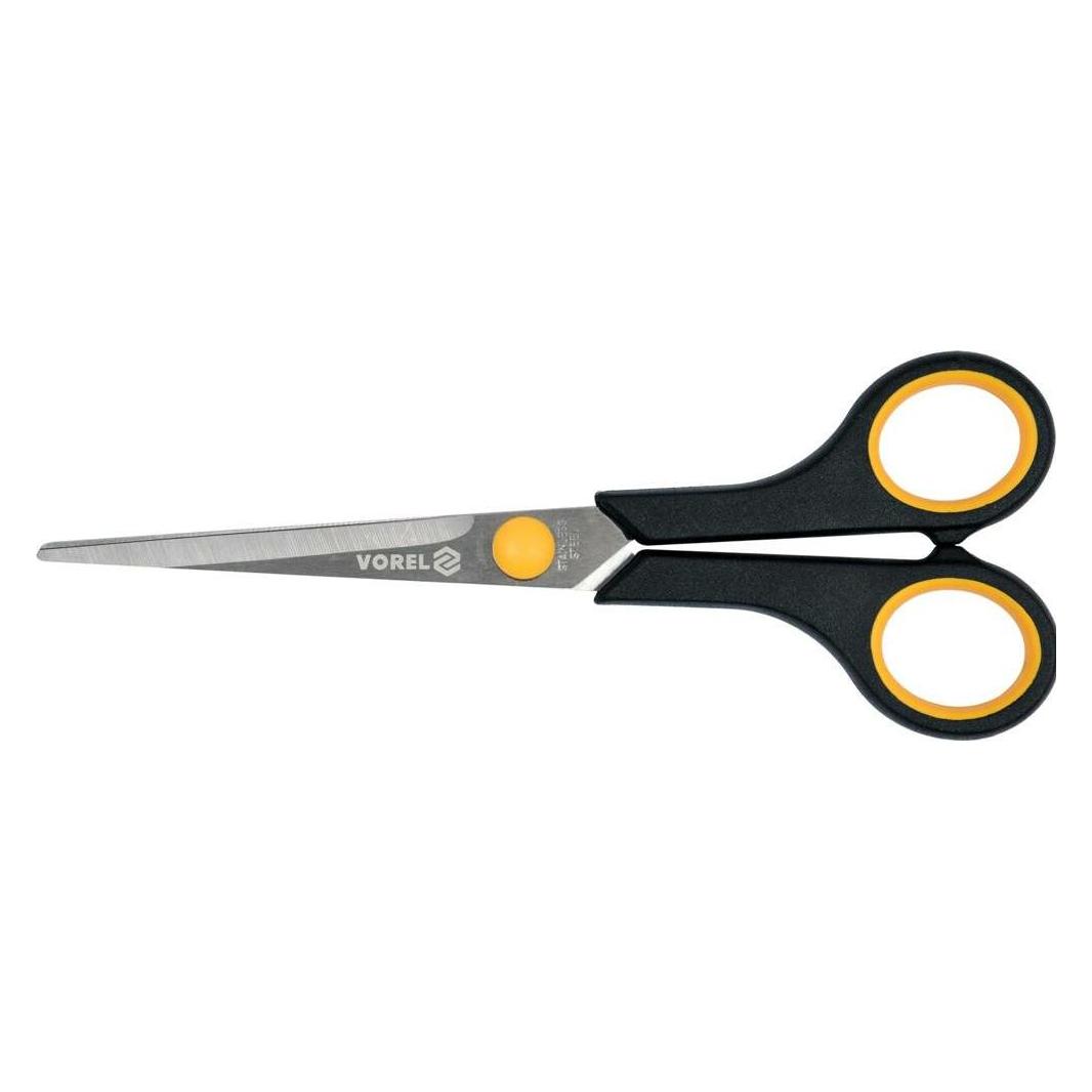 Toya Schere 170 mm, Edelstahl, ergonomische Griffe mit weichem Gummi (17 cm) (76311)