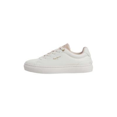 Sneaker PEPE JEANS "Trainer CAMDEN BRIGHT W", Damen, Gr. 28, weiß, 100% Polyurethan, Schuhe Sneaker