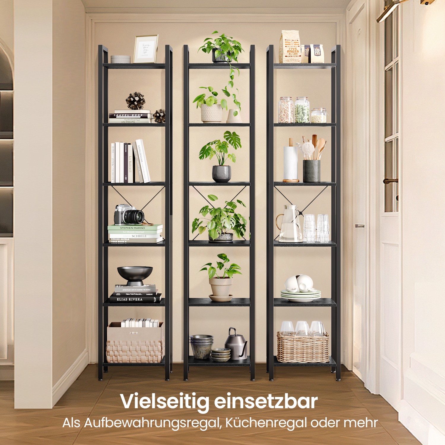 VASAGLE Regal, Bücherregal, Standregal LLSB35101B56