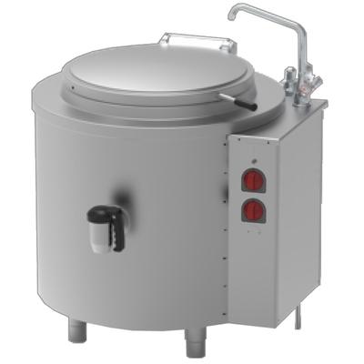 EURAST - Zylindrischer kesssel elektrisch 300 liter indirekte wärme - 1320x1200x950 mm - 36000 W 400/3V - 18E14300