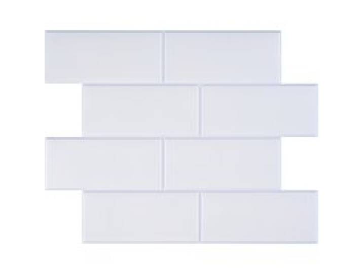 LIVARNO® Carrelage adhésif mural décoratif, 10 pièces (blanc)