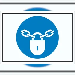 HB-Druck Verschlossen halten Symbol Aufkleber A0 (841x1189mm)