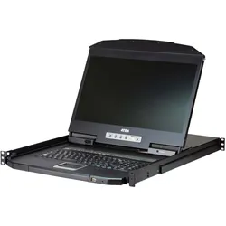 ATEN CL3108NX DE KVM-Switch 8-Port, 18,5"-LCD-Konsole (PS/2-USB, VGA) DE-Layout