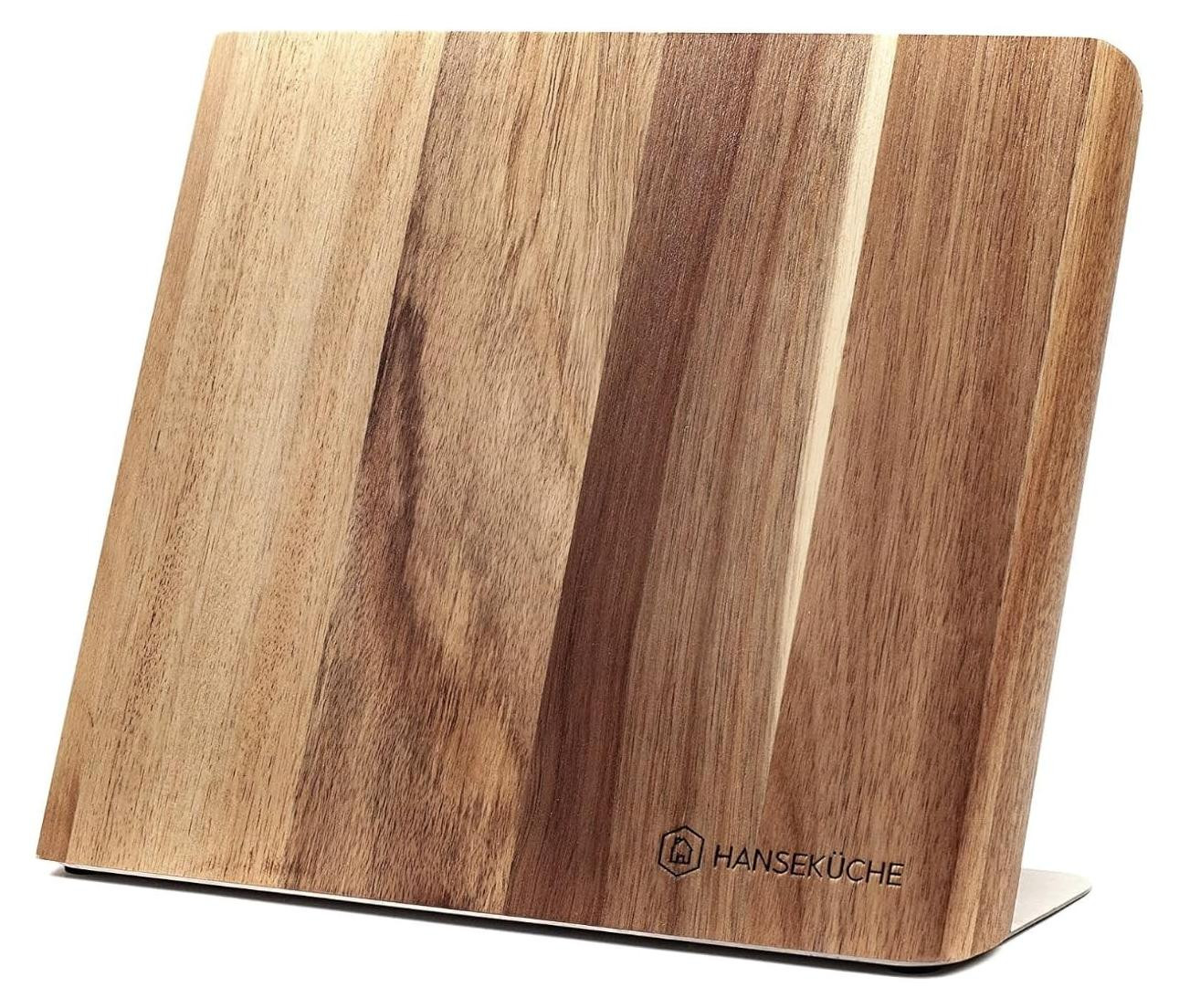 Solidchoice Magnetische Messenset Houder van Acaciahout