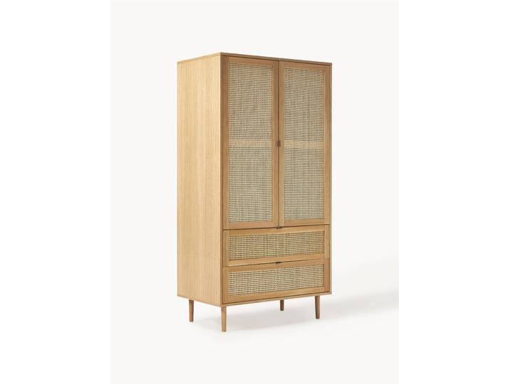 Kleiner Kleiderschrank Aries mit Wiener Geflecht, 2-türig