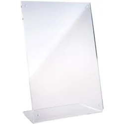 magnetischer Bilderrahmen als L-Aufsteller A4, Acryl (PMMA), transparent