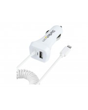 StarTech.com CARICATORE DA AUTO BIANCO 2XUSB C CABLE SPIRALA DE 1M BLANC (USBLT2PCARW2)