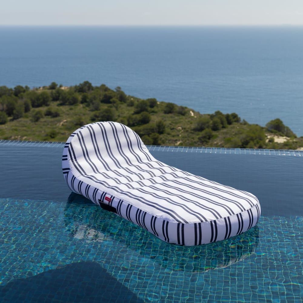 Flamingueo Matelas Gonflable Piscine PVC Bleu Bleu 80x52x175cm