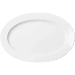 THUN Praktik weiß, Platte oval, mit Fahne, Länge: 320 mm, Breite: 225 mm