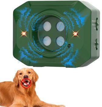 Everyday Crate QuietGuard Pro Ultrasonic Dog Bark Control Device Rechargeable Waterproof Anti Barking Device For All Dogs green Without Remote Control