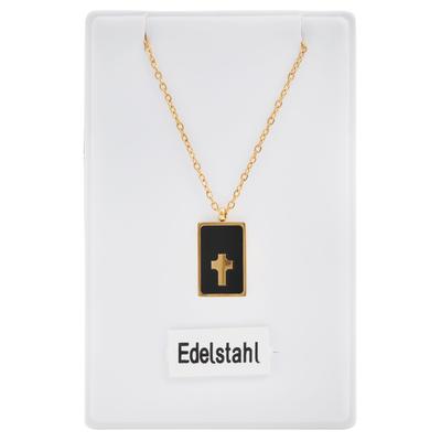 Kette ohne Anhänger ADELIA´S "Halskette mit Anhänger – aus Edelstahl", gold, Halsketten, Damen, 43cm, Edelstahl, Ideal als Geschenk – dezent und elegant