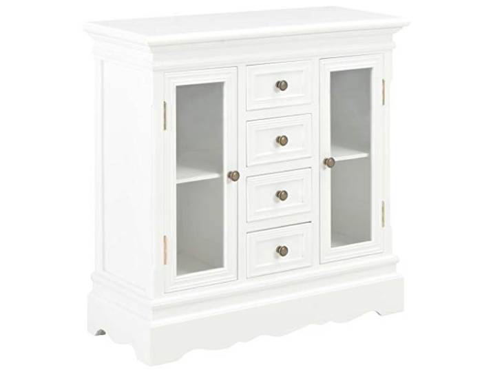 vidaXL Kiefernholz Massiv Sideboard 4 Schubladen Landhaus Kommode Beistellschrank Mehrzweckschrank Standschrank Anrichte Schrank Weiß 70x28x70cm