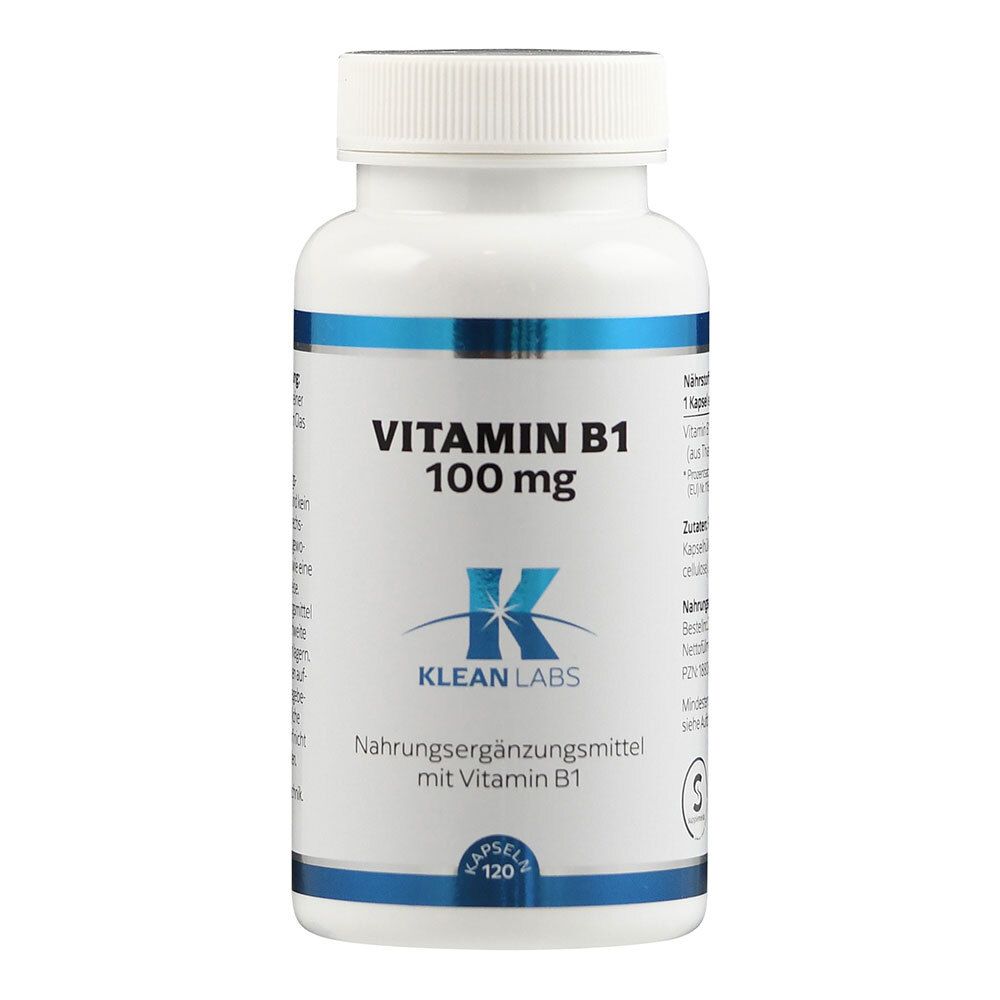 Vitamin B1 100 mg Klean Labs Kapseln 120 St