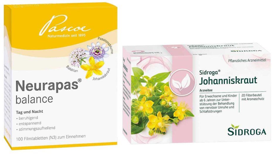 Neurapas Balance Tabletten + Sidroga Johanniskraut Tee 1Set