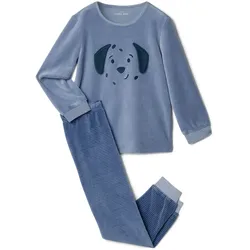 Tchibo - Kinder-Nicki-Pyjama - Jungen - Gr. 134/140 - dunkelblau/print