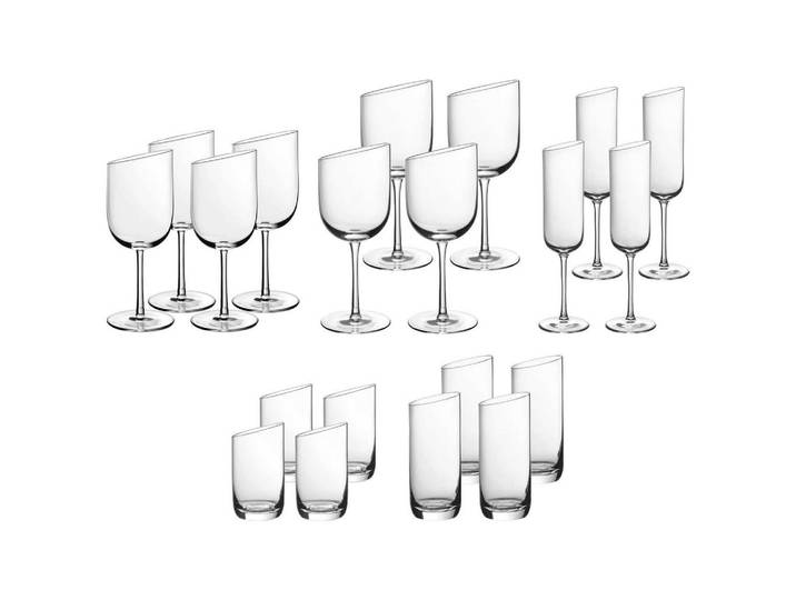 Villeroy & Boch Wein- UND Sektgläser NewMoon transparent 20er Set, Transparent, Glas, Gläser, Gläsersets