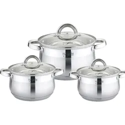 6tlg. Edelstahl Kochtopf-Set