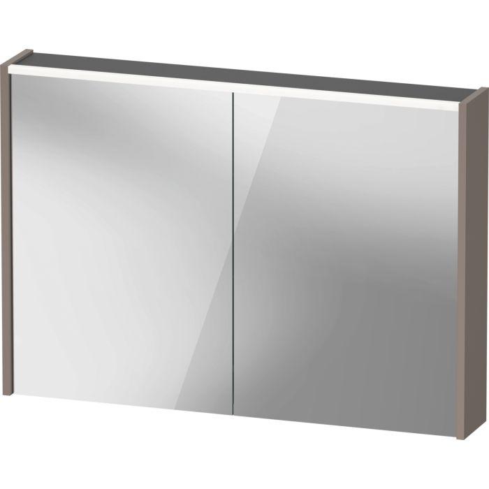 Duravit D-Code Spiegelschrank Verspiegelt DC7107043430000 1000x700x148, Basalt Matt, Steckdose, LED Beleuchtung