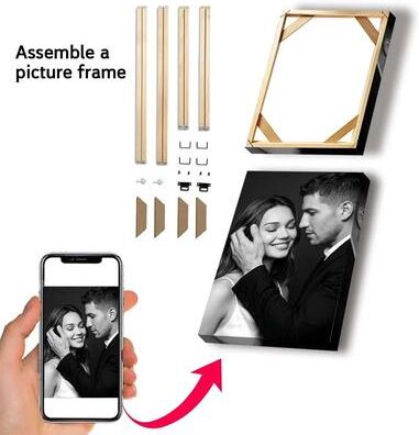 Uplift Picks Custom Photo Canvas Print For Personalized Wedding Family Pet Wall Art j 50cm 70cm