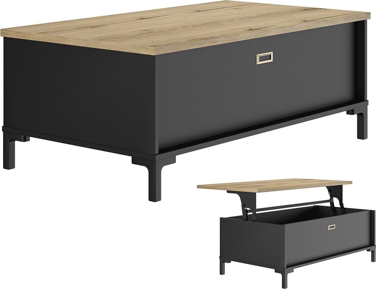 Lift-Up Salontafel Angelina Zwart