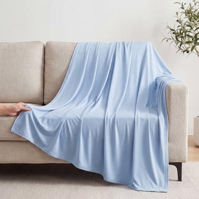 Shop Station Ice Silk Cooling Blanket Lightweight Breathable Summer Blanket For Bed, Sofa & Travel sky Blue 39.37 59.06 In