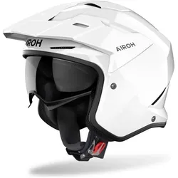 Airoh, Motorradhelm, Kombakt Color Weiss glänzend Motorradhelm (M)