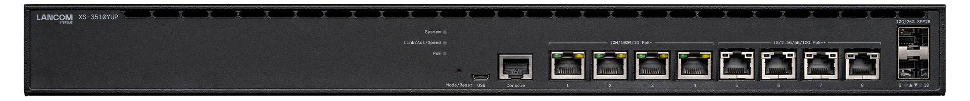LANCOM XS-3510YUP, Managed, L2/L3, 2.5G Ethernet (100/1000/2500), Power over Ethernet (PoE), Rack-Einbau, 1U