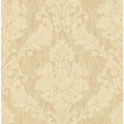 Seabrook Designs Corby Damask Unpasted Wallpaper