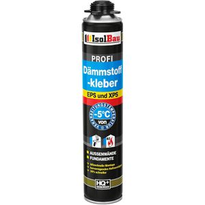 IsolBau Klebeschaum ?ISBDSK750-1-V, Profi, 1K, WDVS, für EPS- und XPS-Dämmung, Pistolenschaum, 750 ml