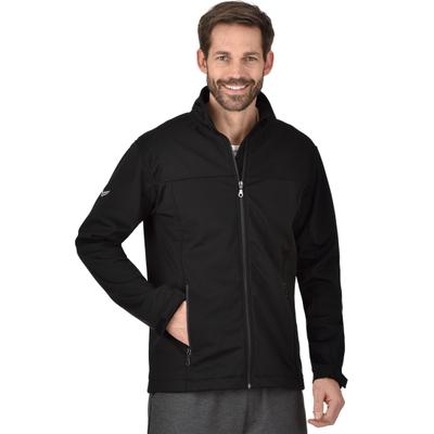 Softshelljacke TRIGEMA "TRIGEMA Softshelljacke RV unisex", Herren, Gr. M, schwarz, Stoff, 88% Polyamid, 12% Elasthan, lang, Jacken Softshelljacke