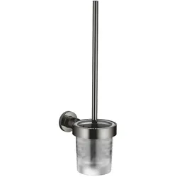 Dornbracht TARA Toiletten-Bürstengarnitur Wandmodell Dark Chrome, 110 mm Breite, 415 mm Höhe, 180 mm Ausladung