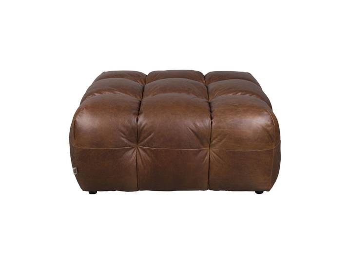 Tabouret Hackman en cuir chocolat