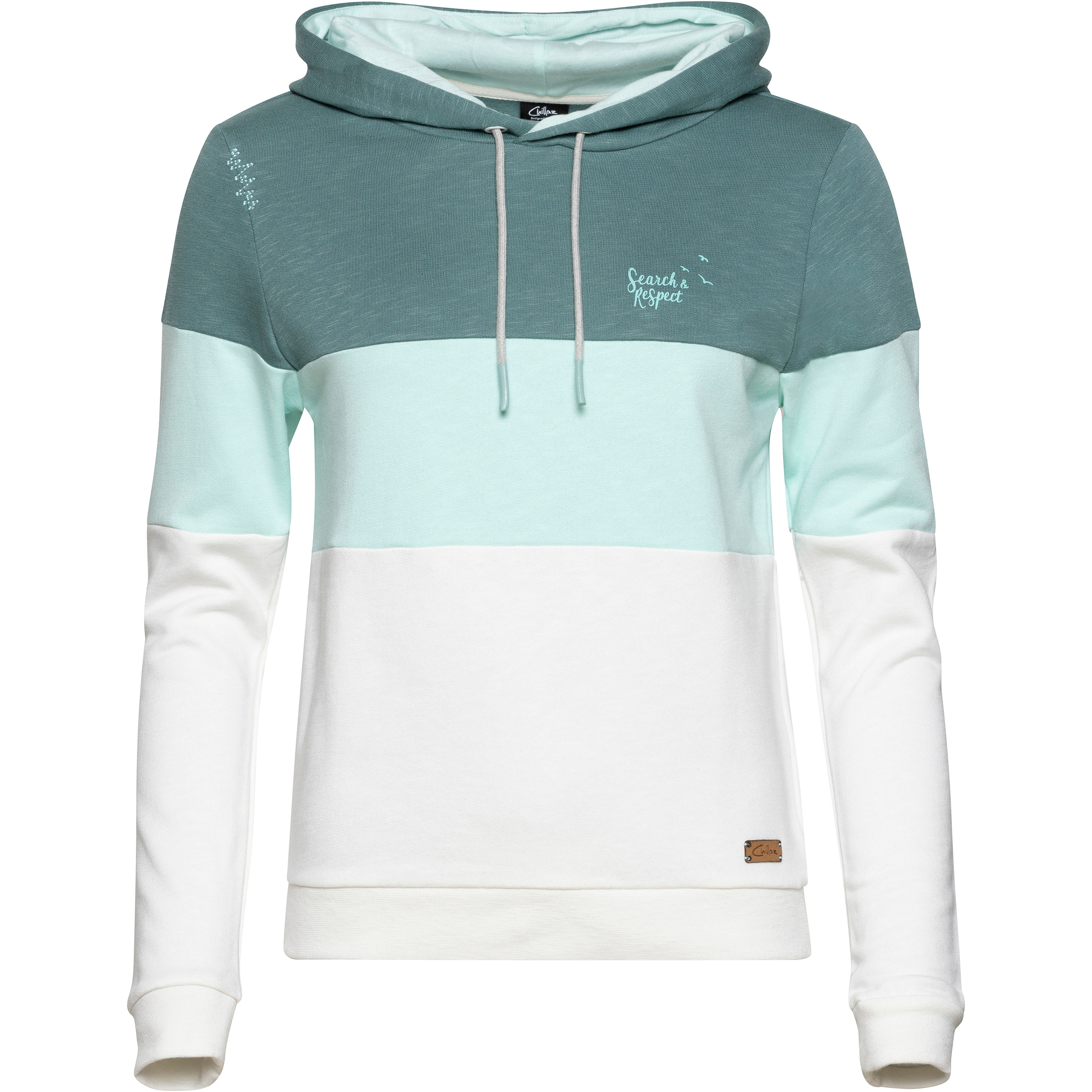 Chillaz Walchsee Search & Respect Damen Hoodies blau Größe XS Bouldern | Sportklettern | Lifestyle Hautfreundlich