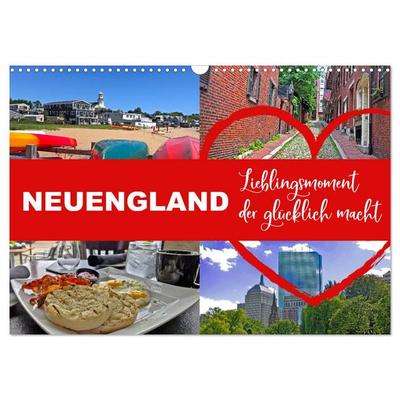 Neuengland USA Kalender 2026 (Wandkalender 2026 DIN A3 quer), CALVENDO Monatskalender