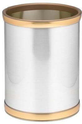 Kraftware Mylar Metalic 10.25-inch Round Waste Basket