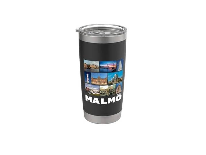Suède Malmö Souvenir/Malmo Gobelet isotherme en acier inoxydable double paroi