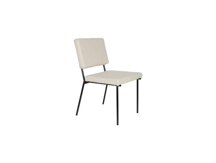 Chaise de salle à manger en polyester blanc cassé Fellow