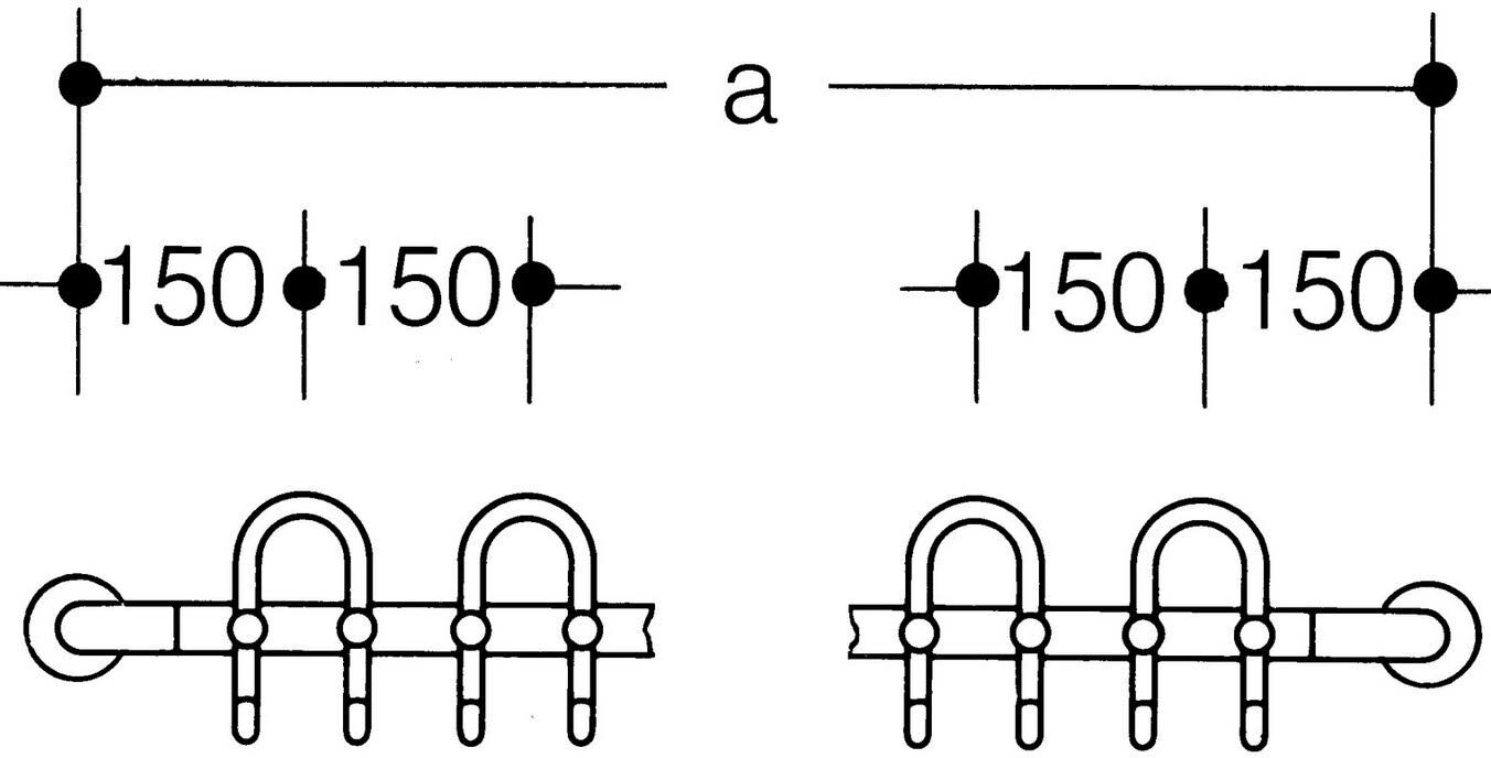 HEWI Garderobenstange 60 cm mit 3 Doppelhaken nach vorn, Accessoires Wohnraum, 33.7010.6V 98 Plätze 3, signalweiß