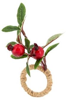 Saro Lifestyle Cherry Harvest Napkin Ring (Set of 4)