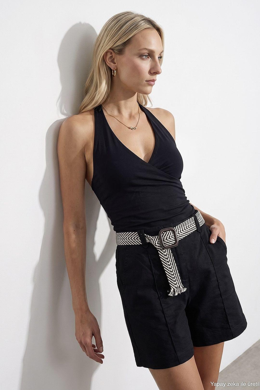 Nylon-Elastan-Bluse